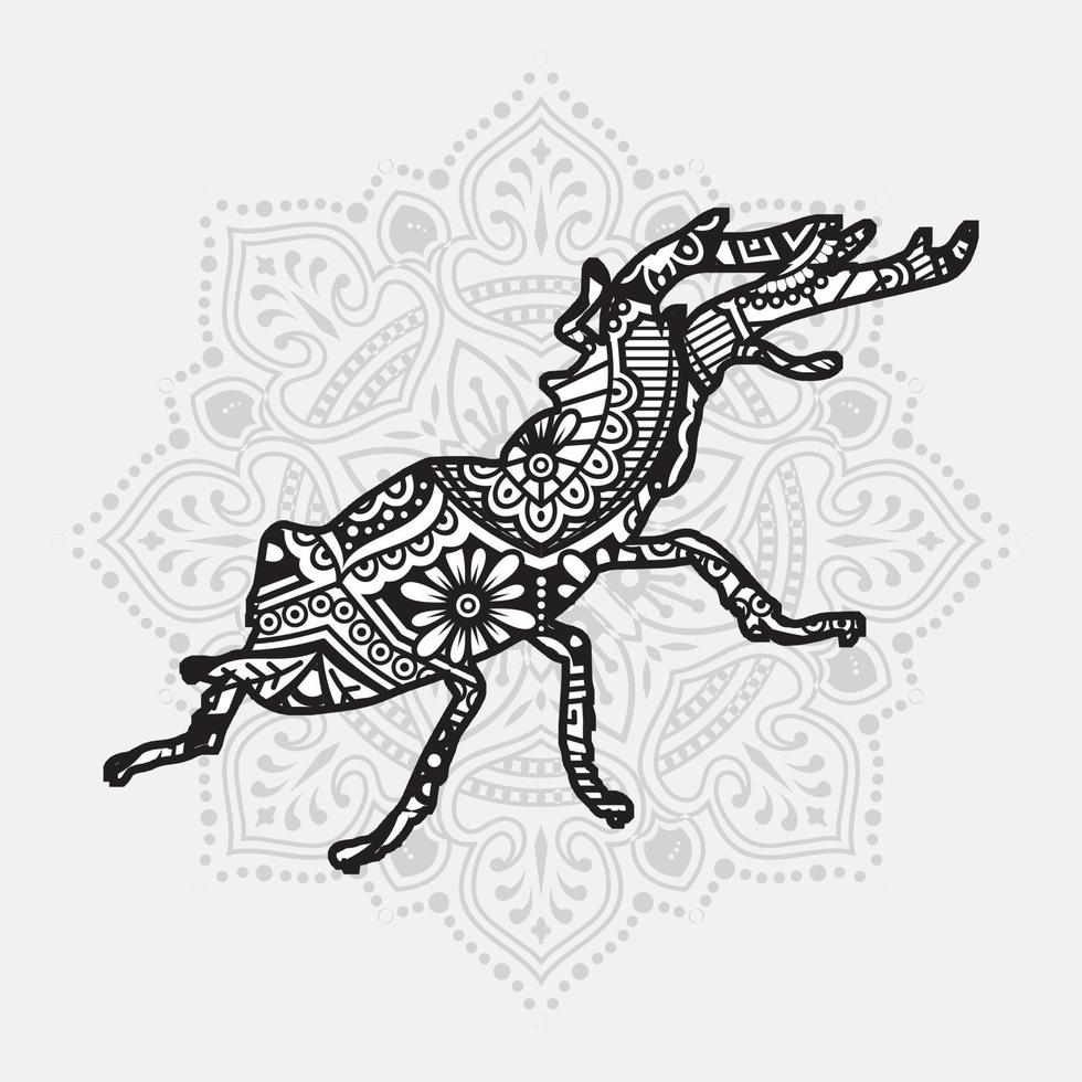 Insect Mandala. Vintage decorative elements. Oriental pattern, vector illustration.