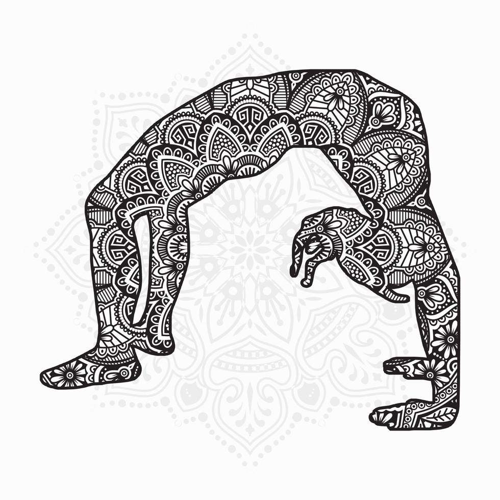 Yoga Mandala. Vintage decorative elements. Oriental pattern, vector illustration.