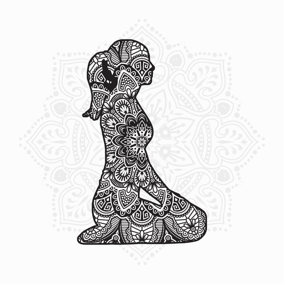 Yoga Mandala. Vintage decorative elements. Oriental pattern, vector illustration.