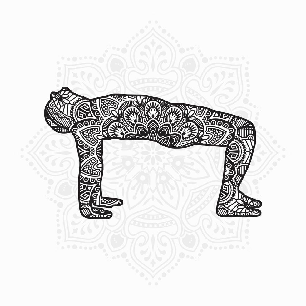 Yoga Mandala. Vintage decorative elements. Oriental pattern, vector illustration.