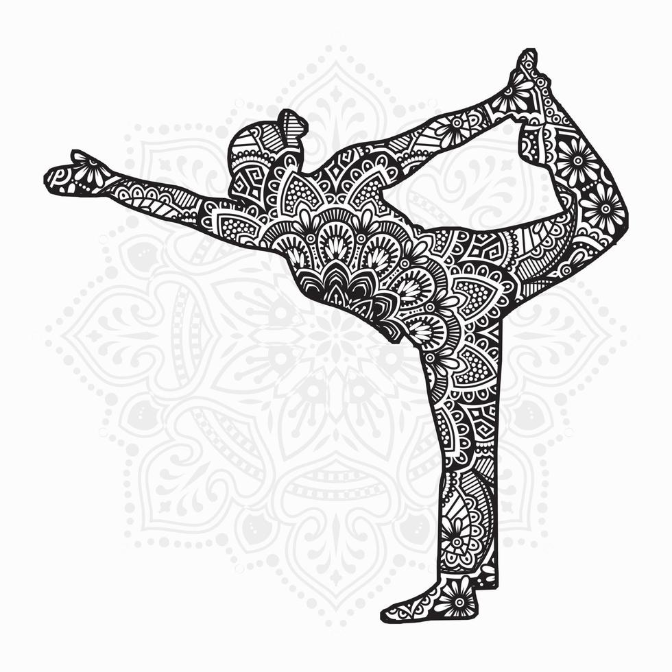Yoga Mandala. Vintage decorative elements. Oriental pattern, vector illustration.