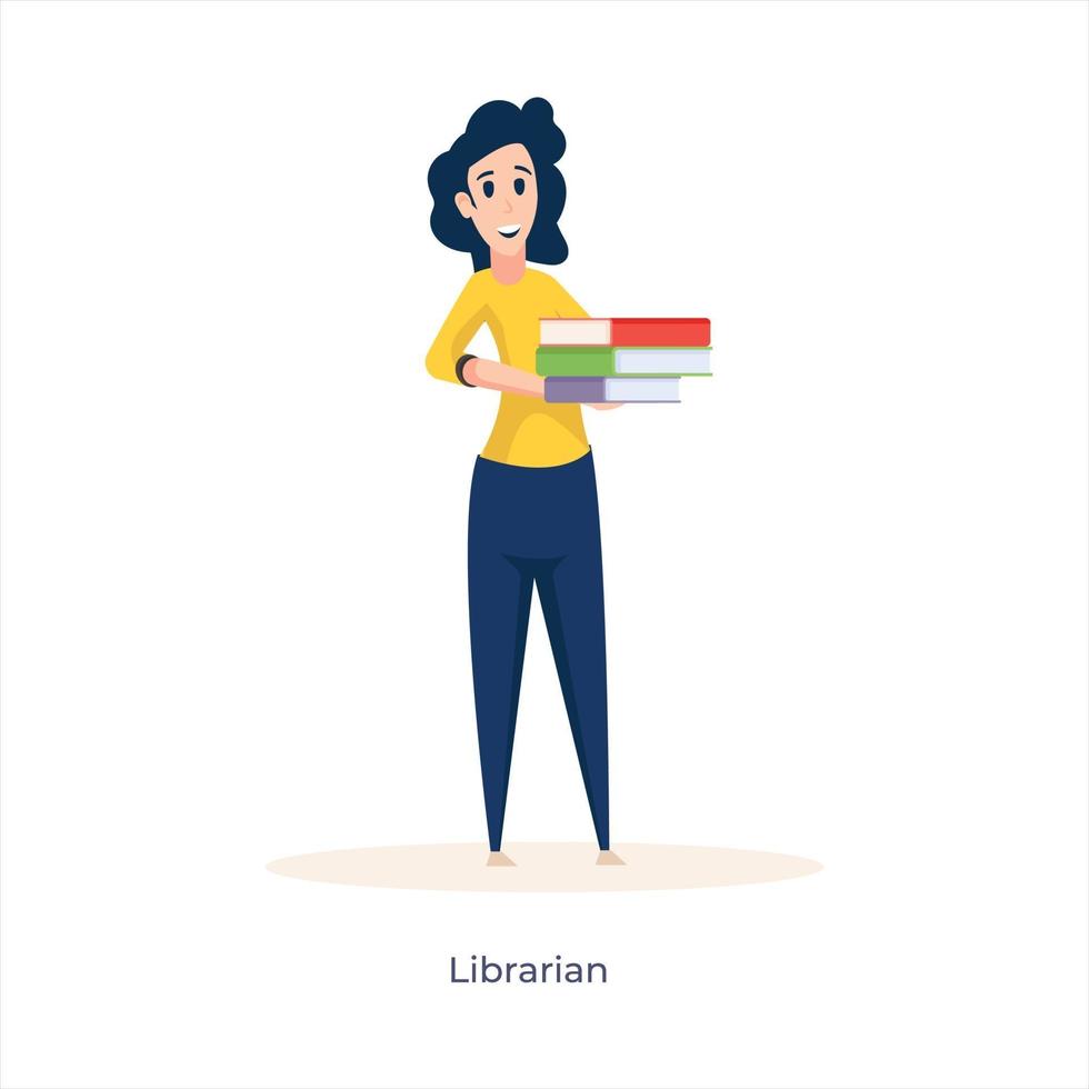 Female Librarian Avatar vector