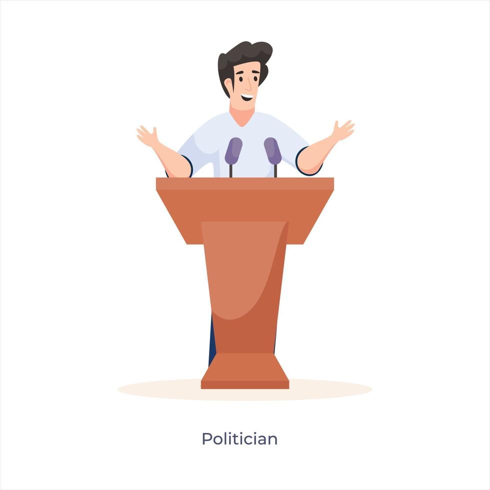 Male Politician Avatar vector