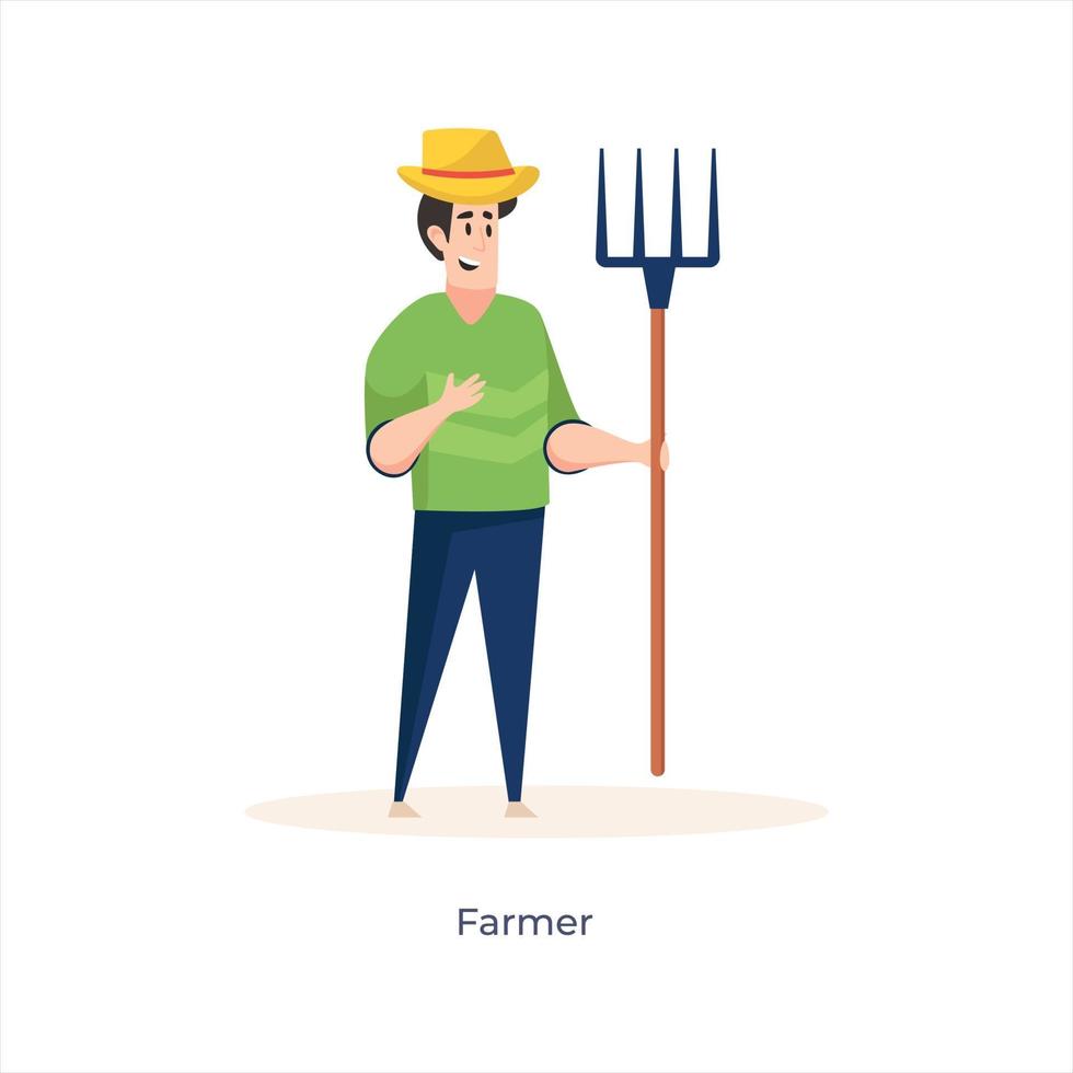 Male Farmer Avatar vector