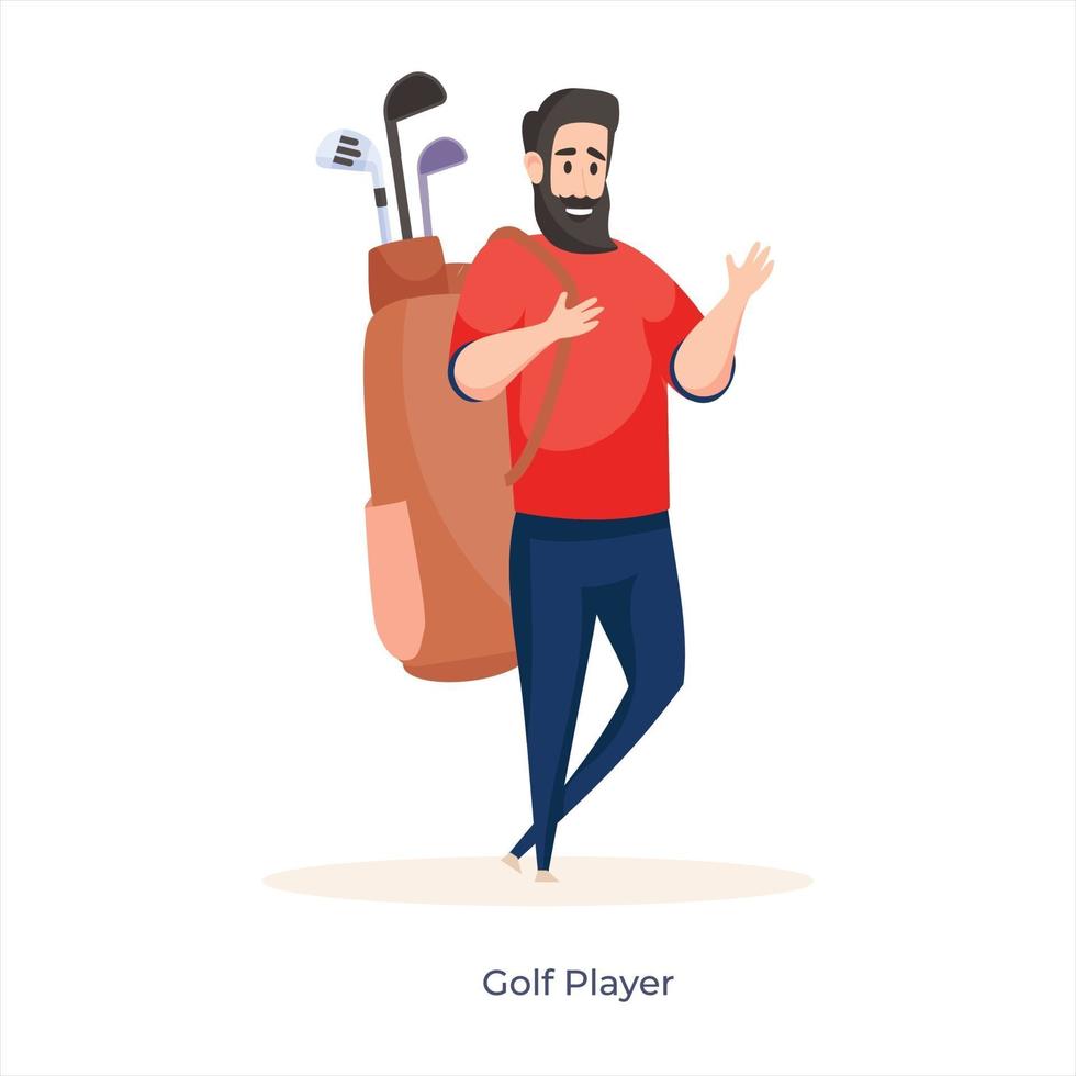 avatar de jugador de golf vector