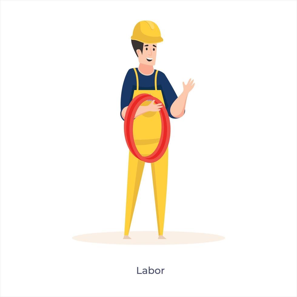 Construction Worker Avatar vector