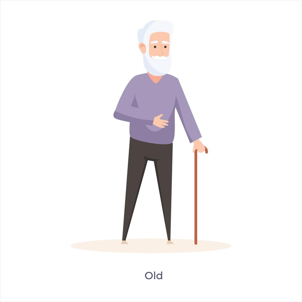 Old Person Avatar vector