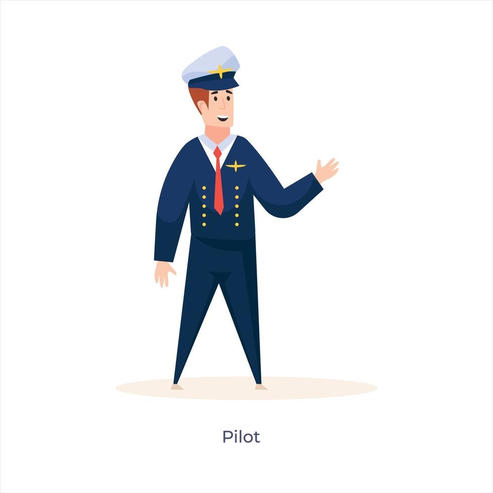 avatar piloto masculino vector