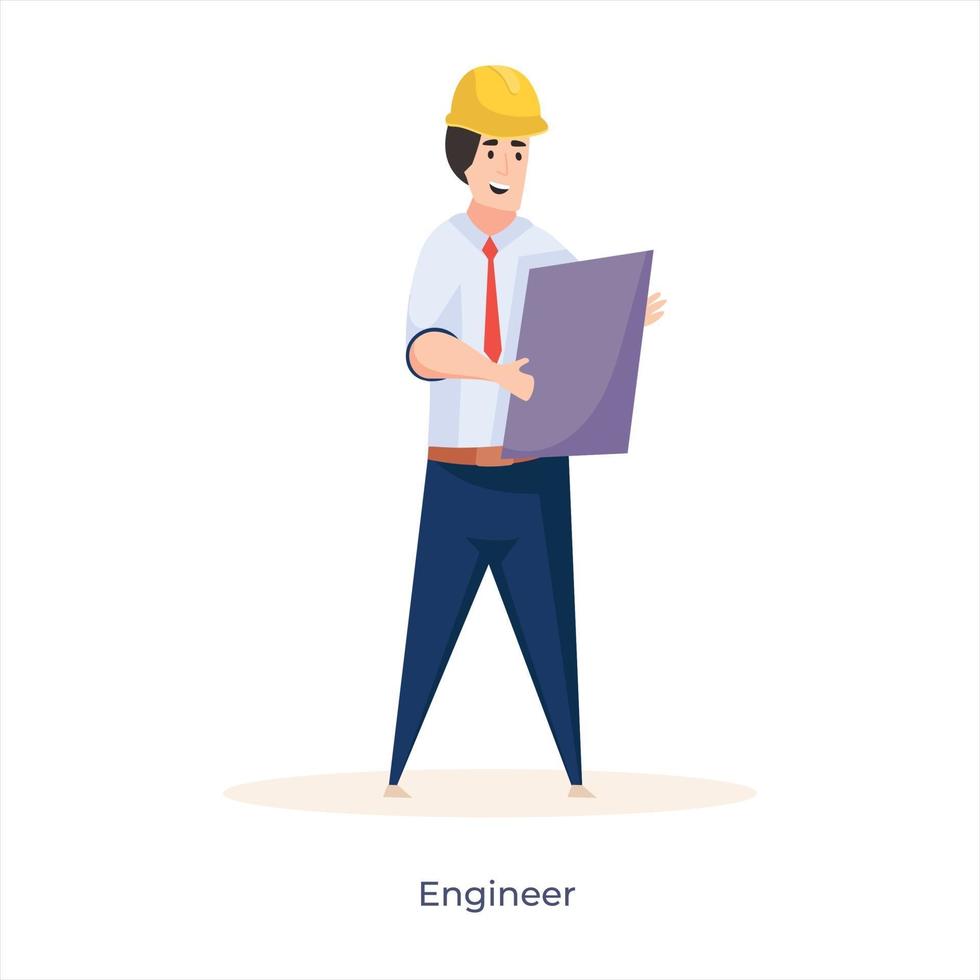 avatar de ingeniero masculino vector