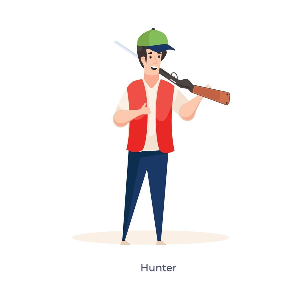 avatar de cazador masculino vector