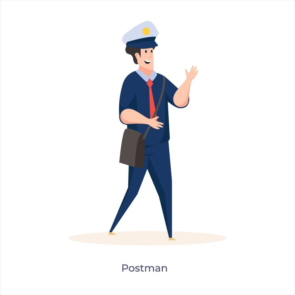 Young Postman Avatar vector