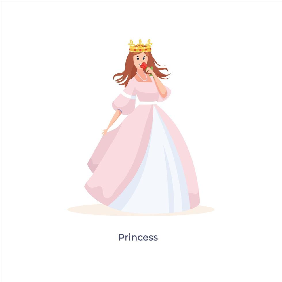 joven princesa avatar vector