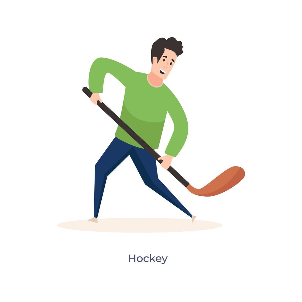 jugador de hockey sobre hielo vector