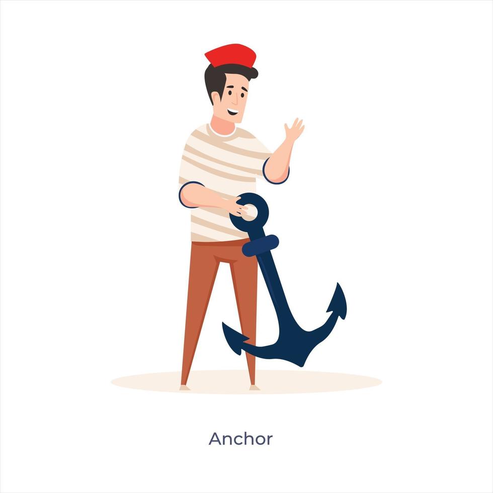 Male Sailor Avatar vector