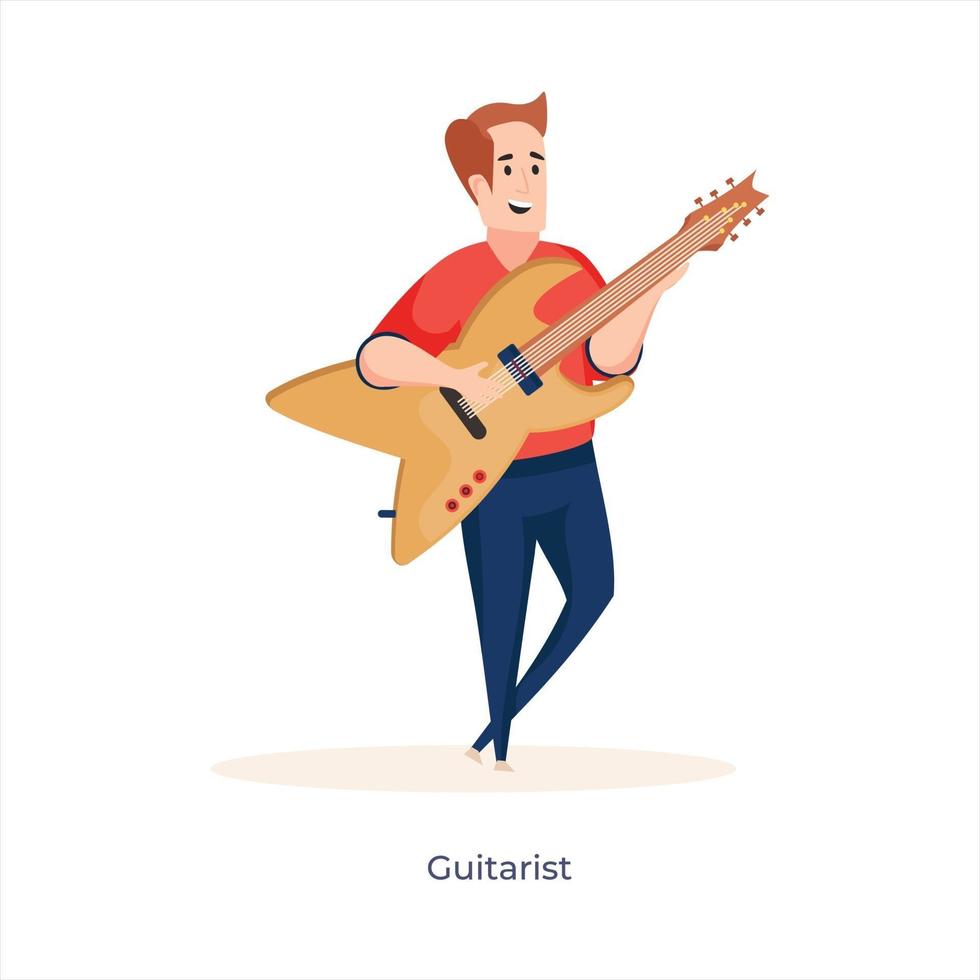 Young Guitarist Avatar vector