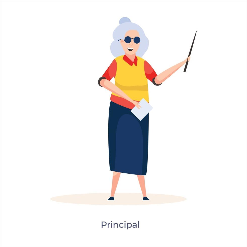 Senior Female Principal vector