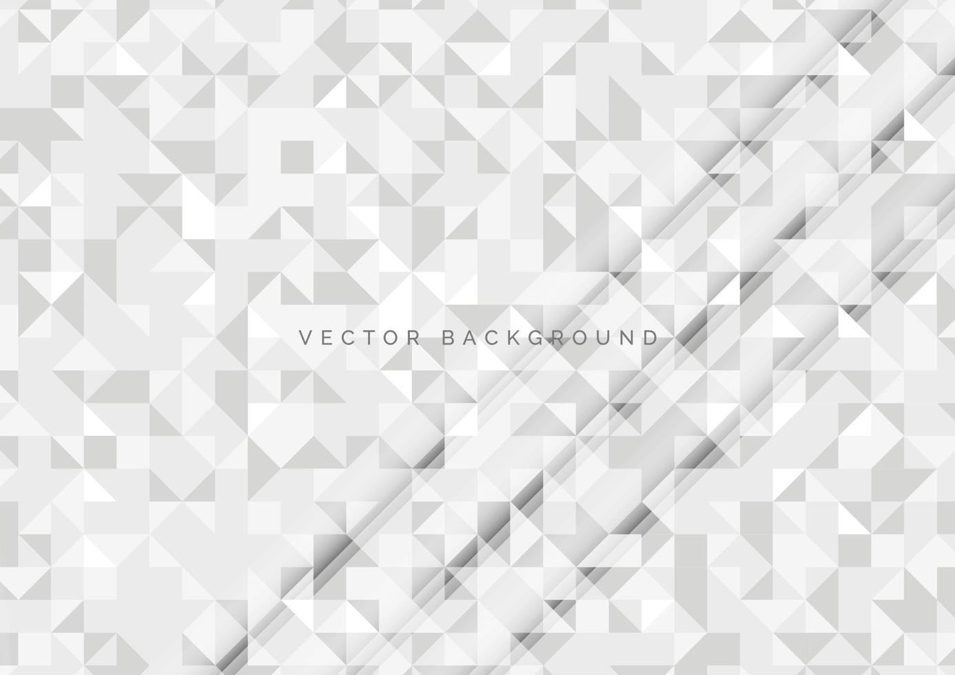 Abstract white and grey triangles pattern background texture. vector