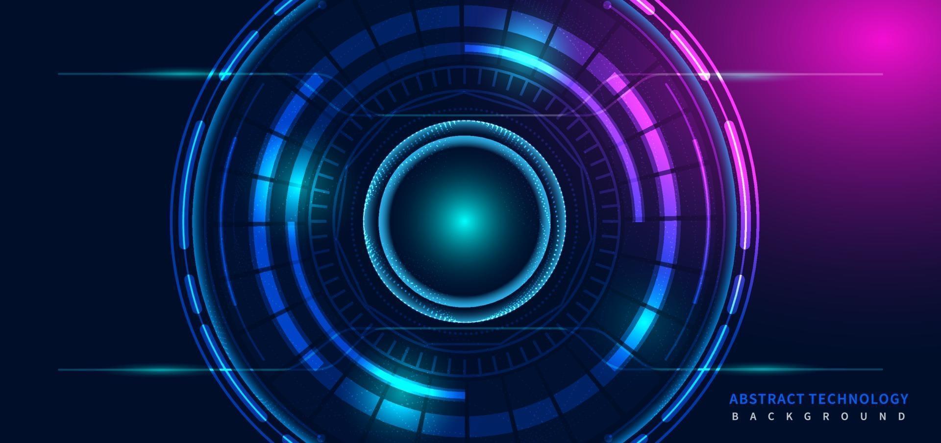 Abstract Futuristic Technology Background. HUD circle element. vector