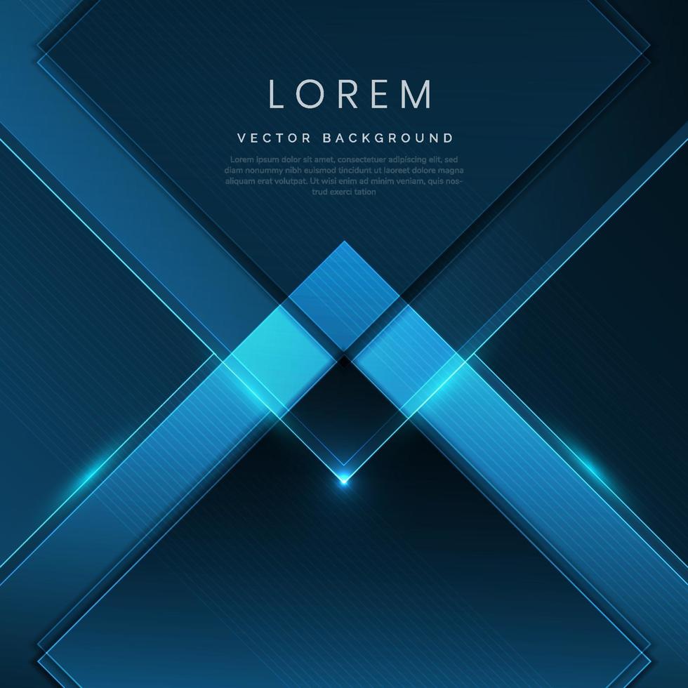 Abstract modern blue geometric background with space for your text. vector