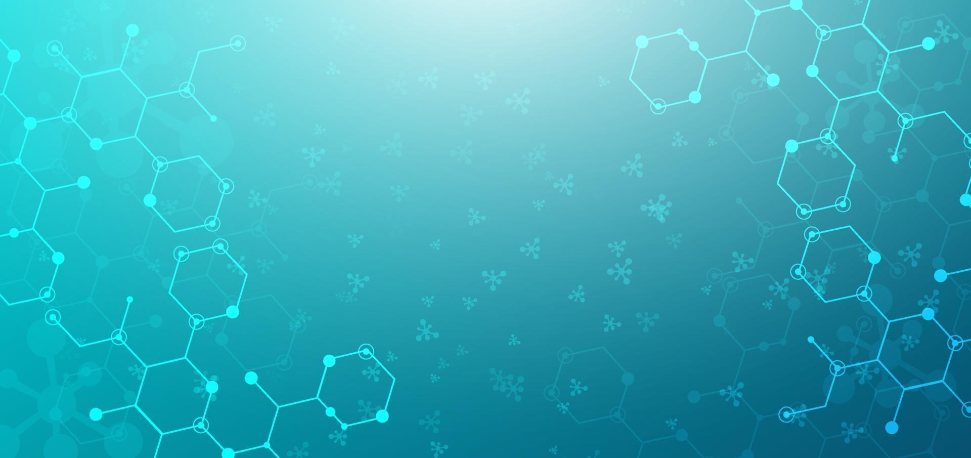 Abstract hexagon pattern background. Medical and science concept and structure molecule and communication. vector