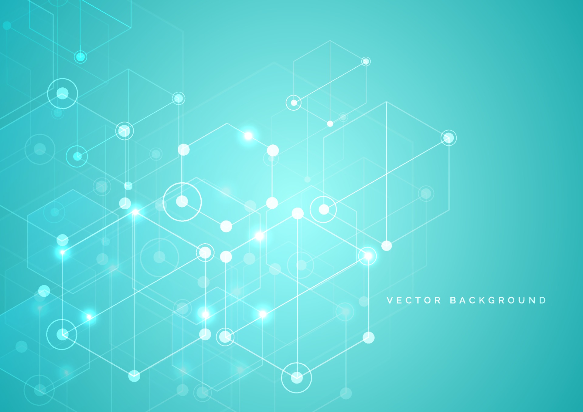 Abstract hexagon pattern light green background. Medical and science