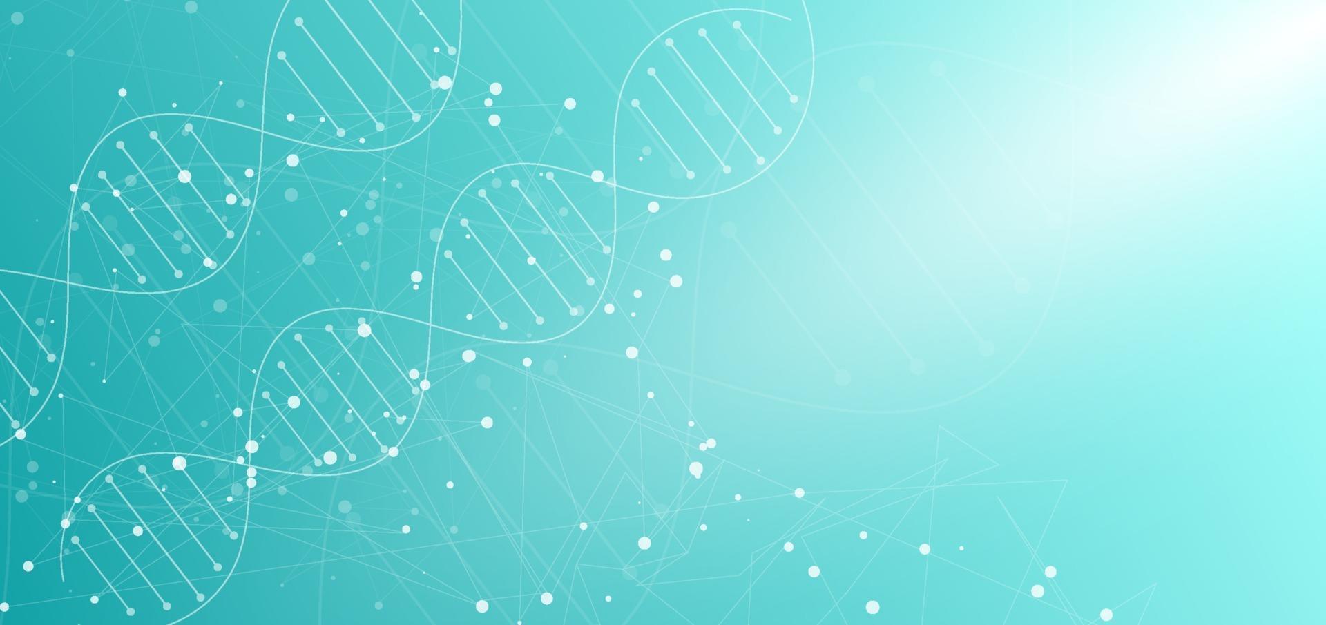 Template for science and technology concept or banner with a DNA molecules. vector