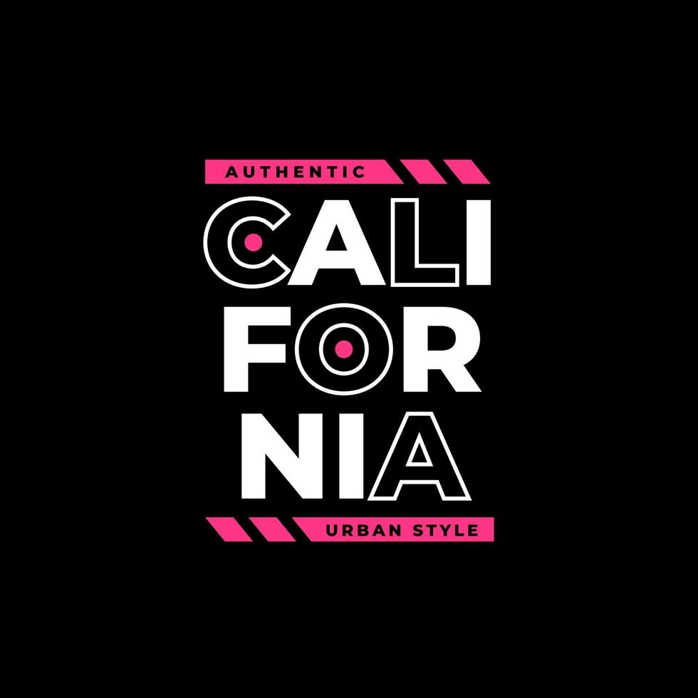 California typography lettering design vector