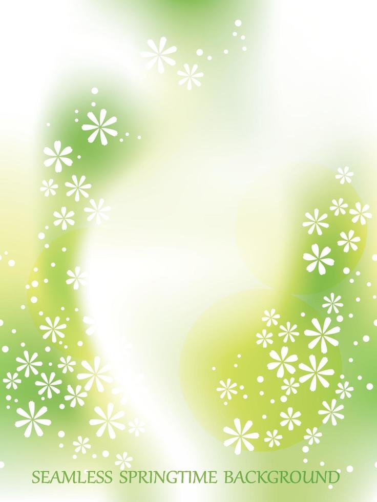 Abstract Springtime Background With Text Space, Vector Illustration. Horizontally Repeatable.