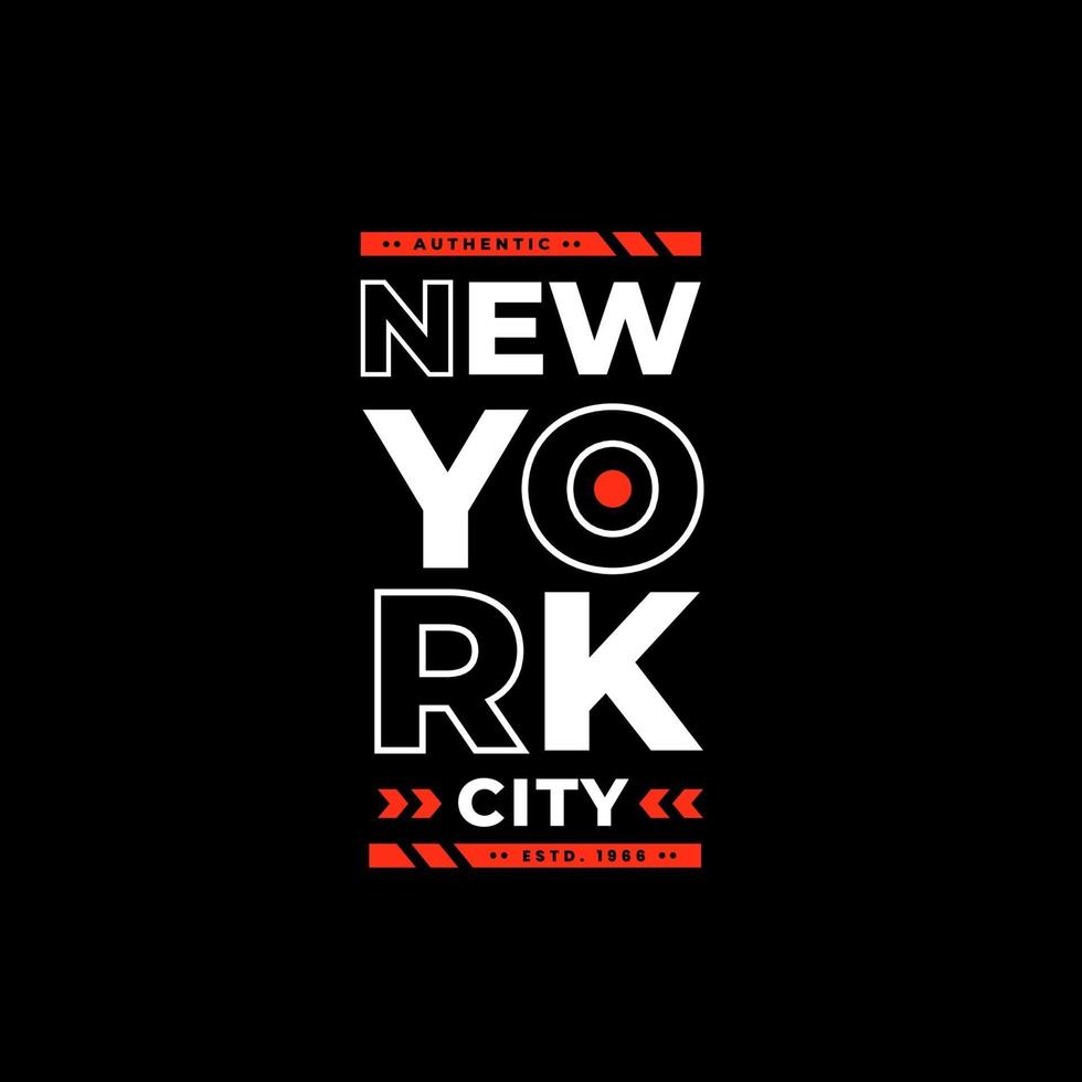 diseño de letras de tipografía de la ciudad de nueva york vector