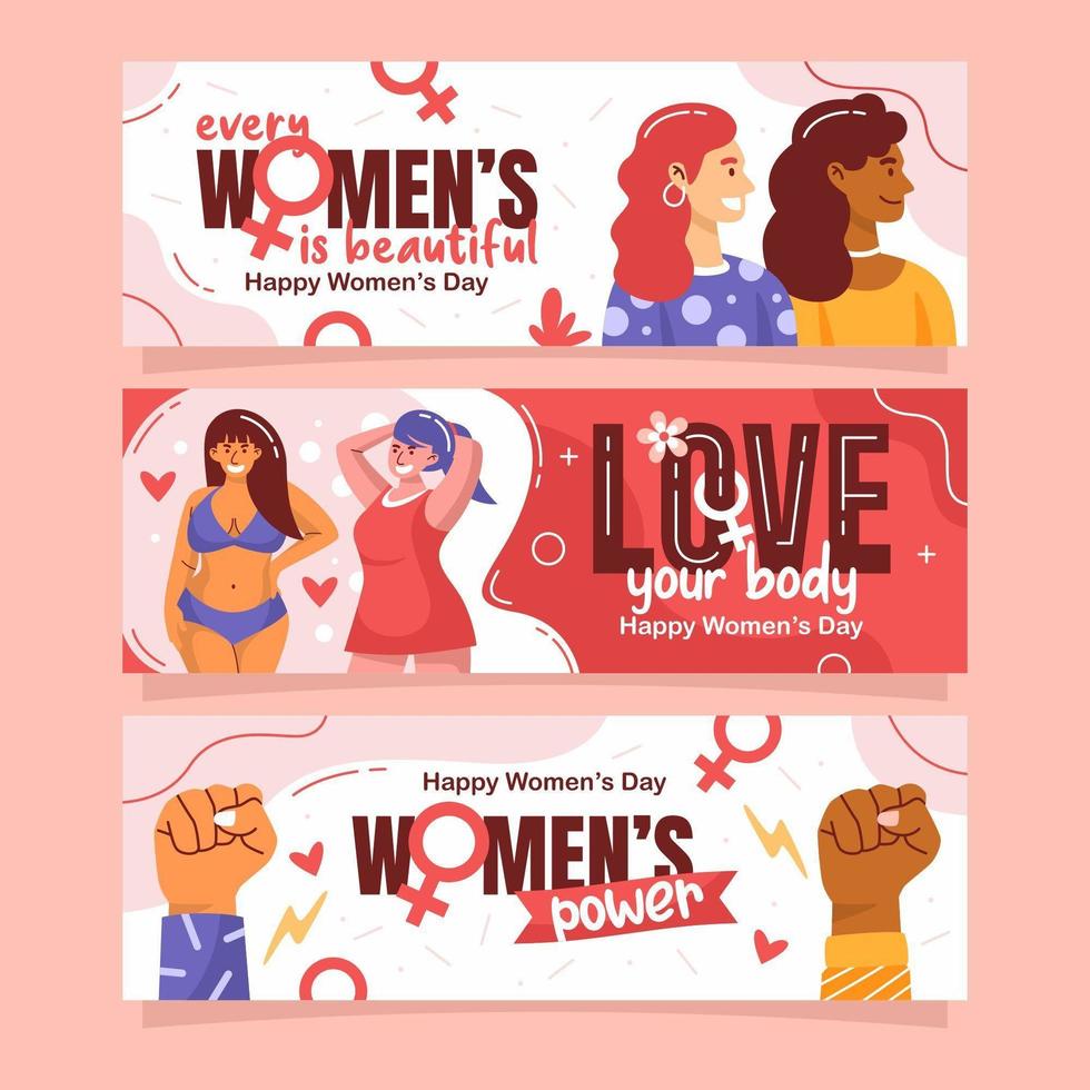 banner de diversidad del día de la mujer vector