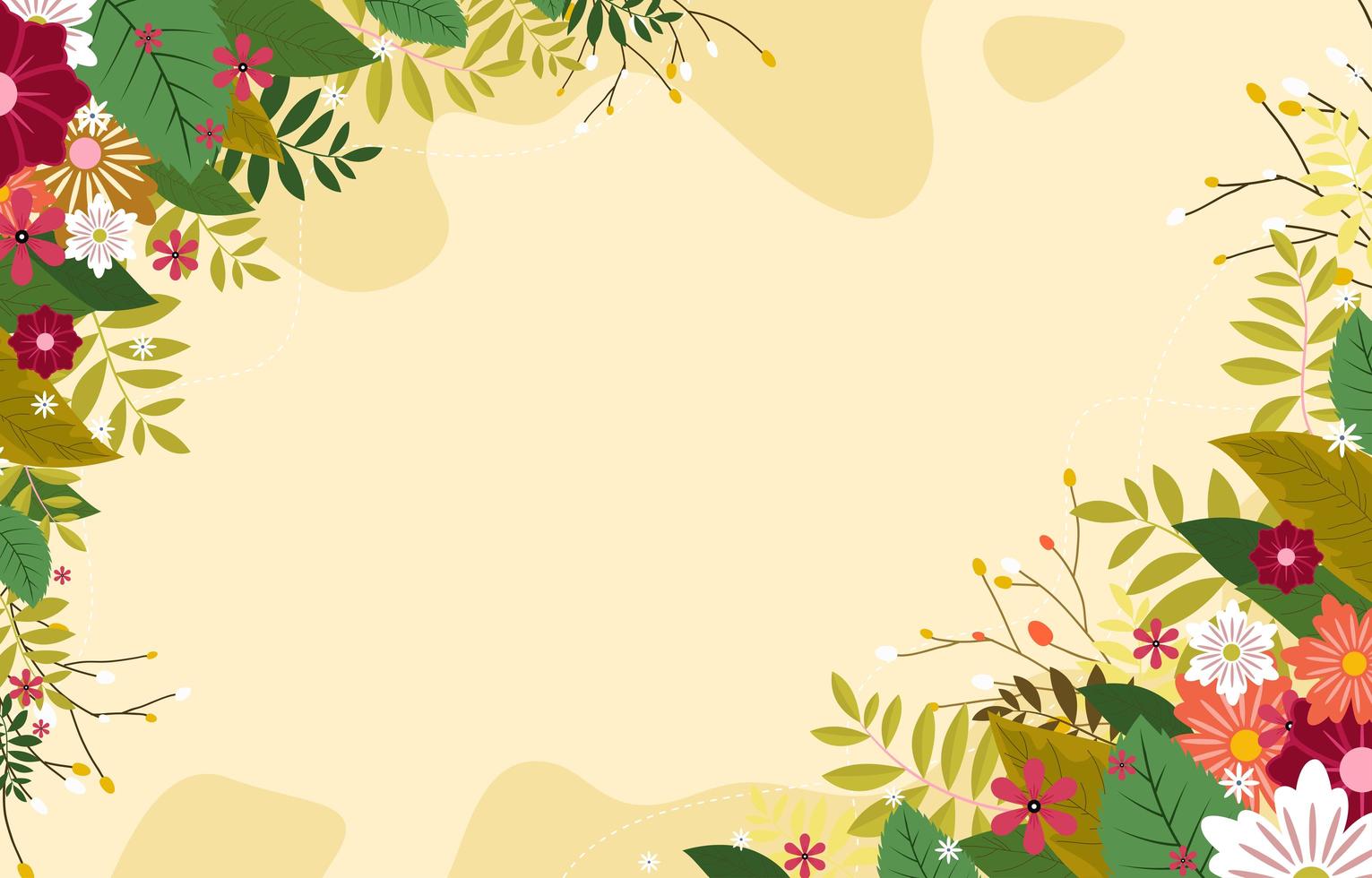 fondo floral de primavera con hermosa flor vector