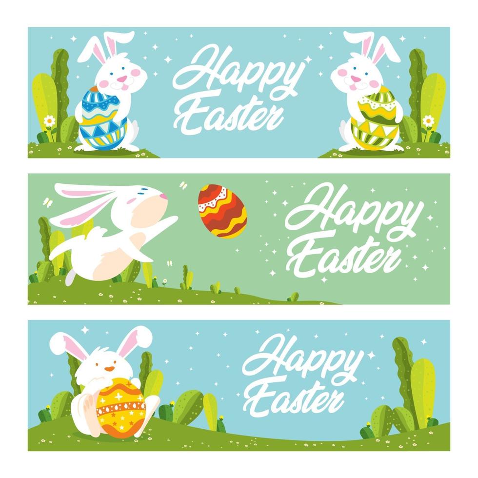 Happy Easter Day Banner vector