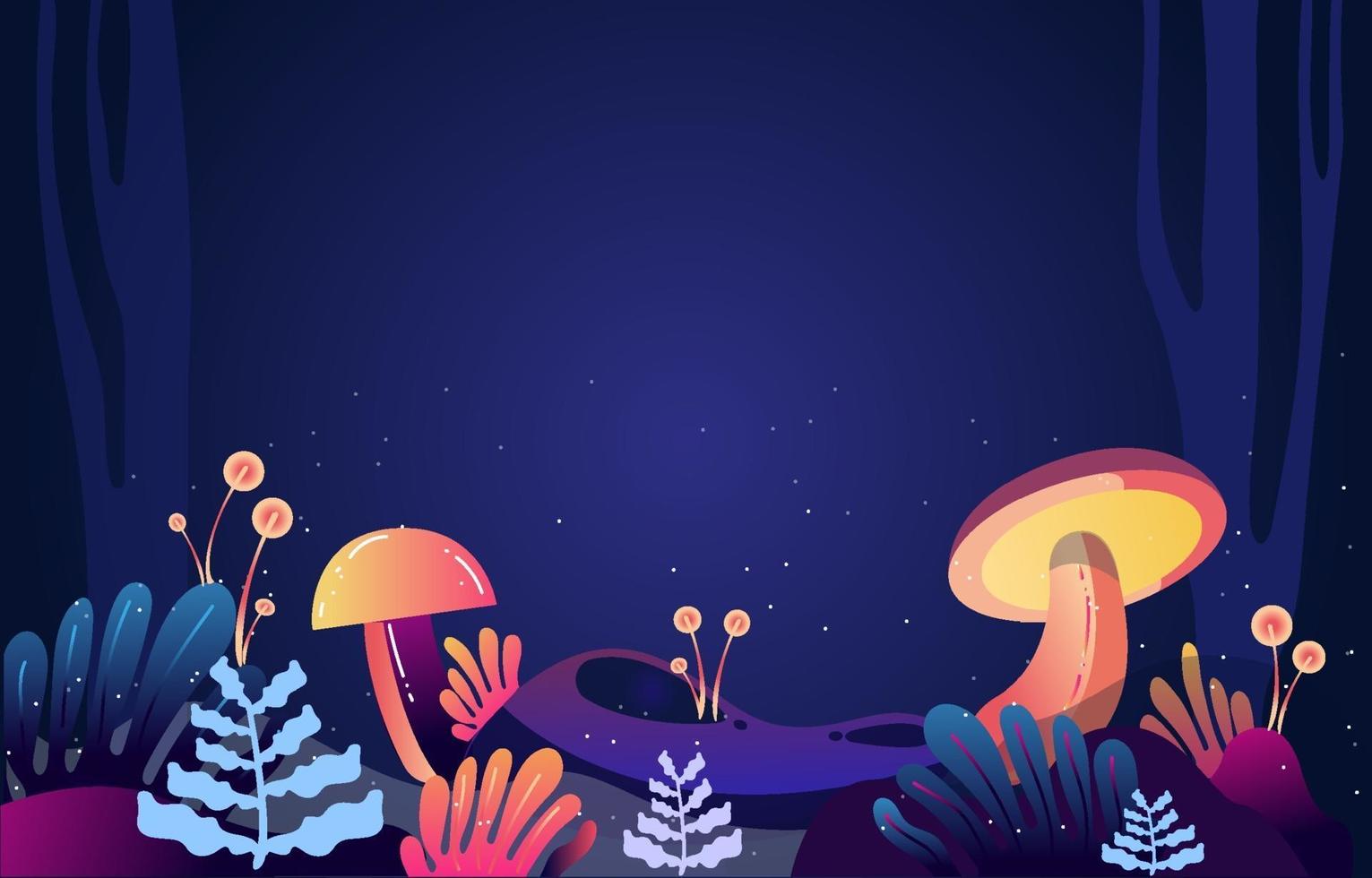 fondo de paisaje de bosque de fantasía vector