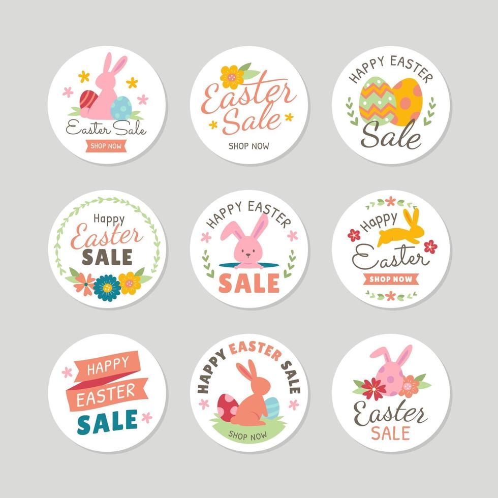 Happy Easter Sale Label vector