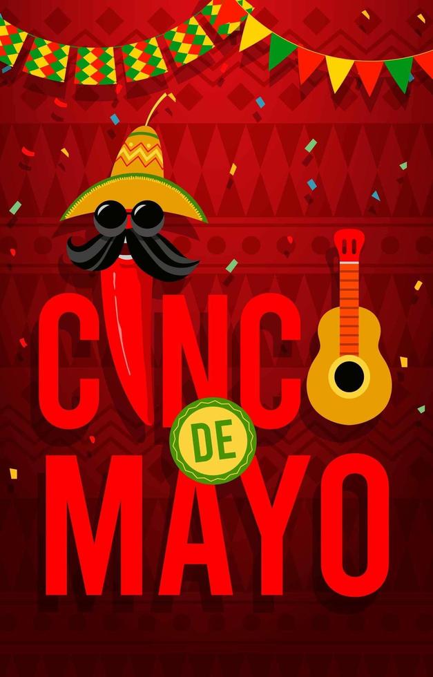 Happy Cinco De Mayo Concept vector