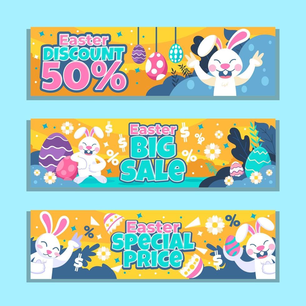 Marketing Sale of The Easter Rabbit vector