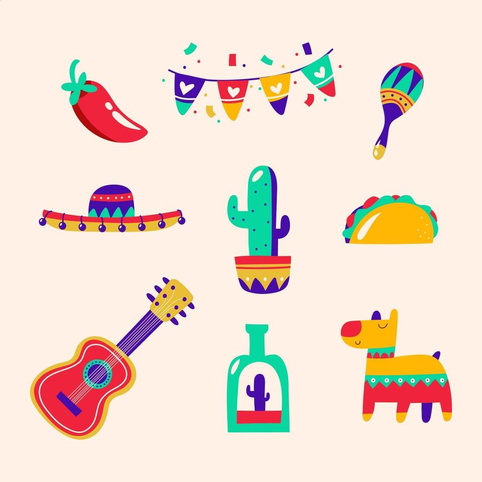 icono de cinco de mayo handdrawn vector