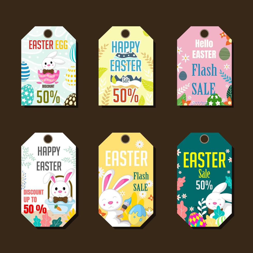 conjunto de etiquetas de marketing de pascua vector