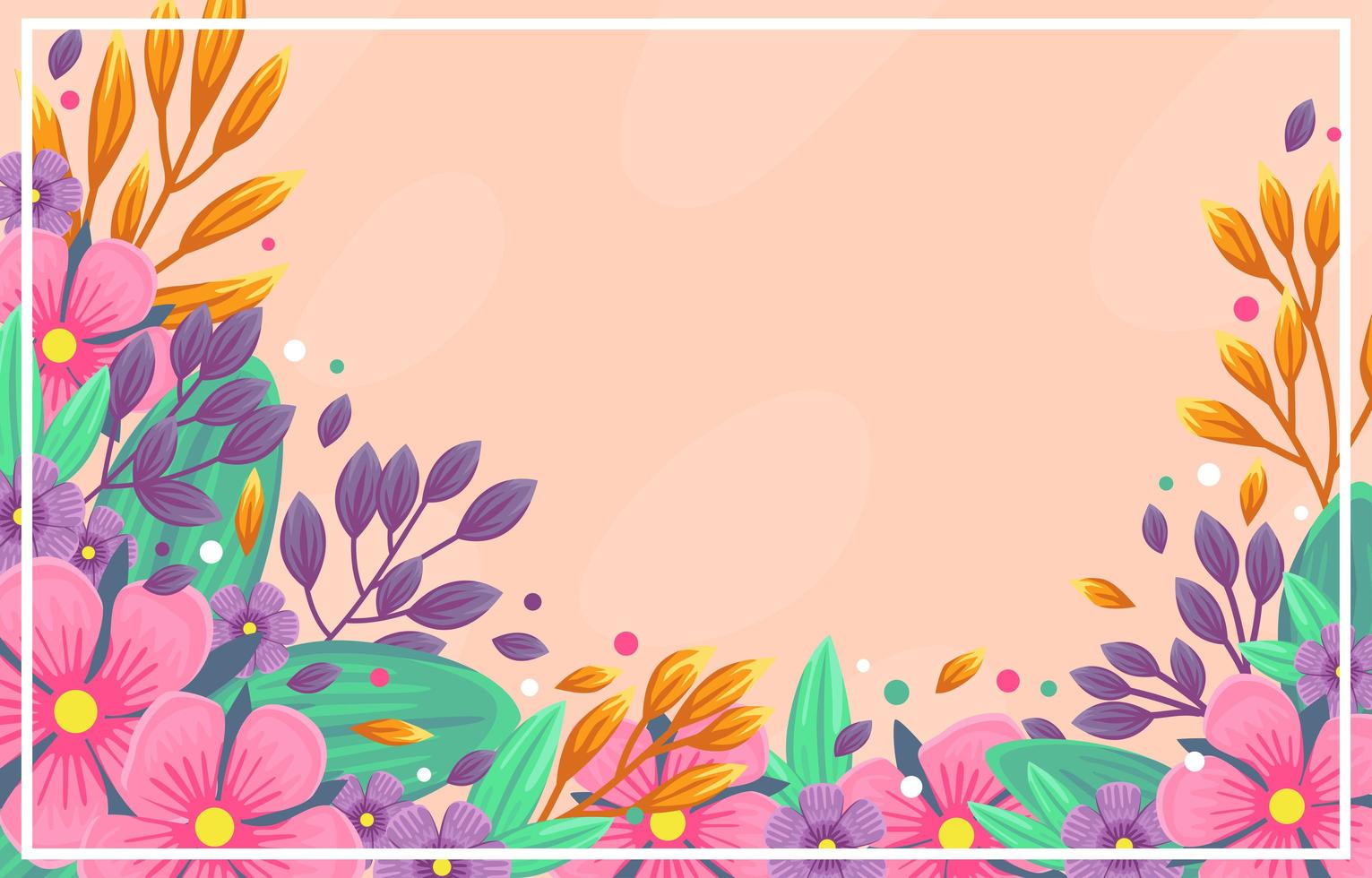 Colorfull flower spring background vector
