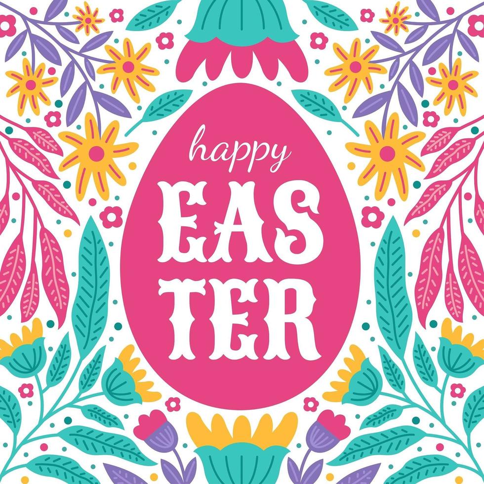 Happy Easter Ornament Background vector