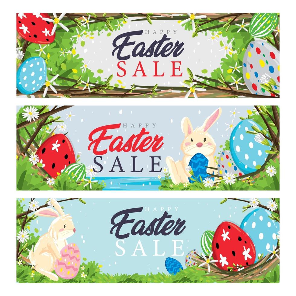 Easter Banner Concept vector