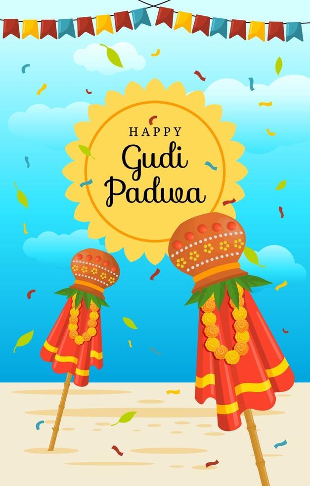 Gudi Padwa Celebration vector