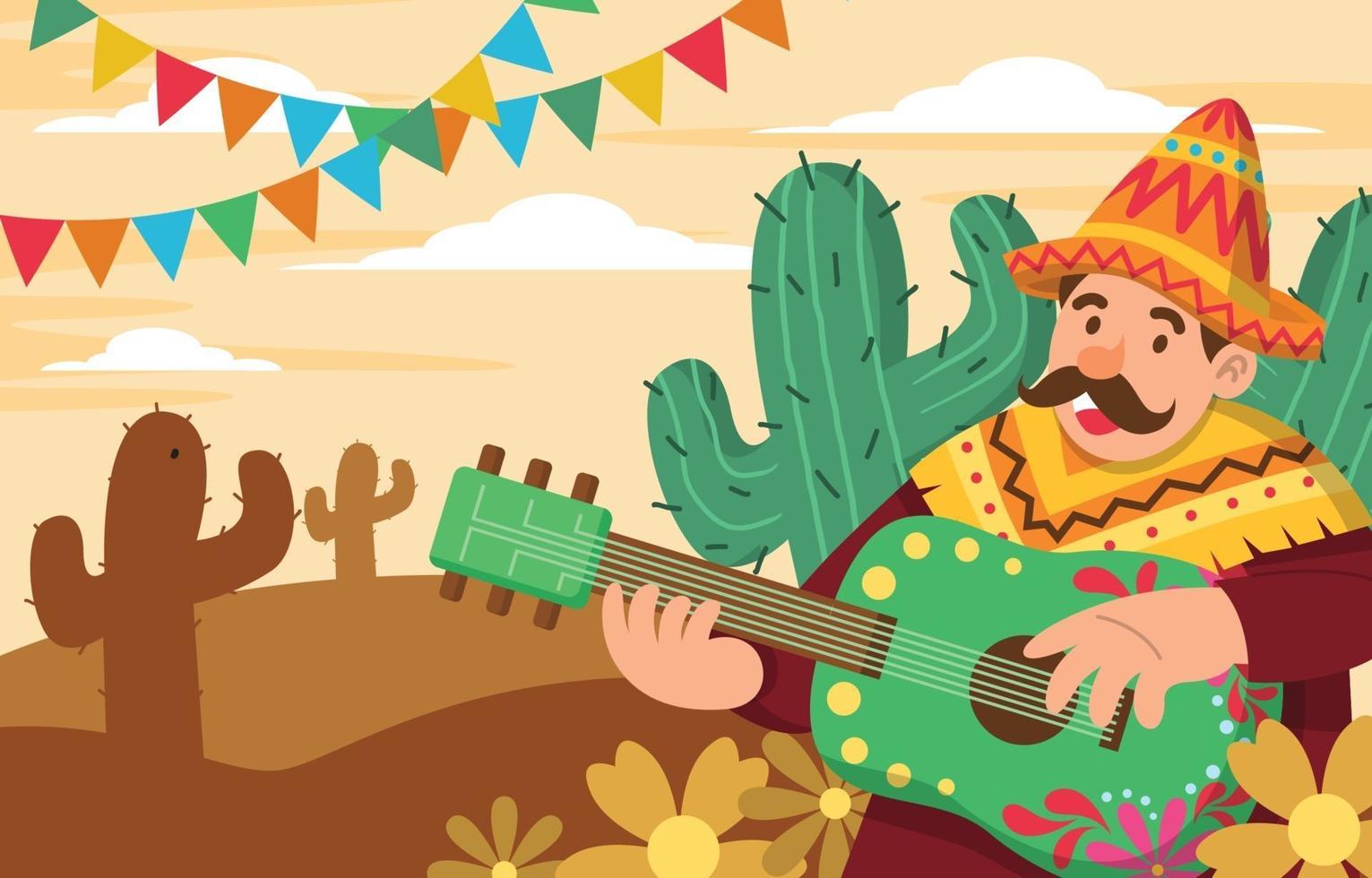 fondo de fiesta del cinco de mayo vector