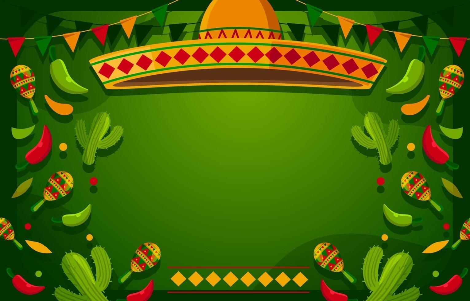 Fun Green at Cinco De Mayo Background vector