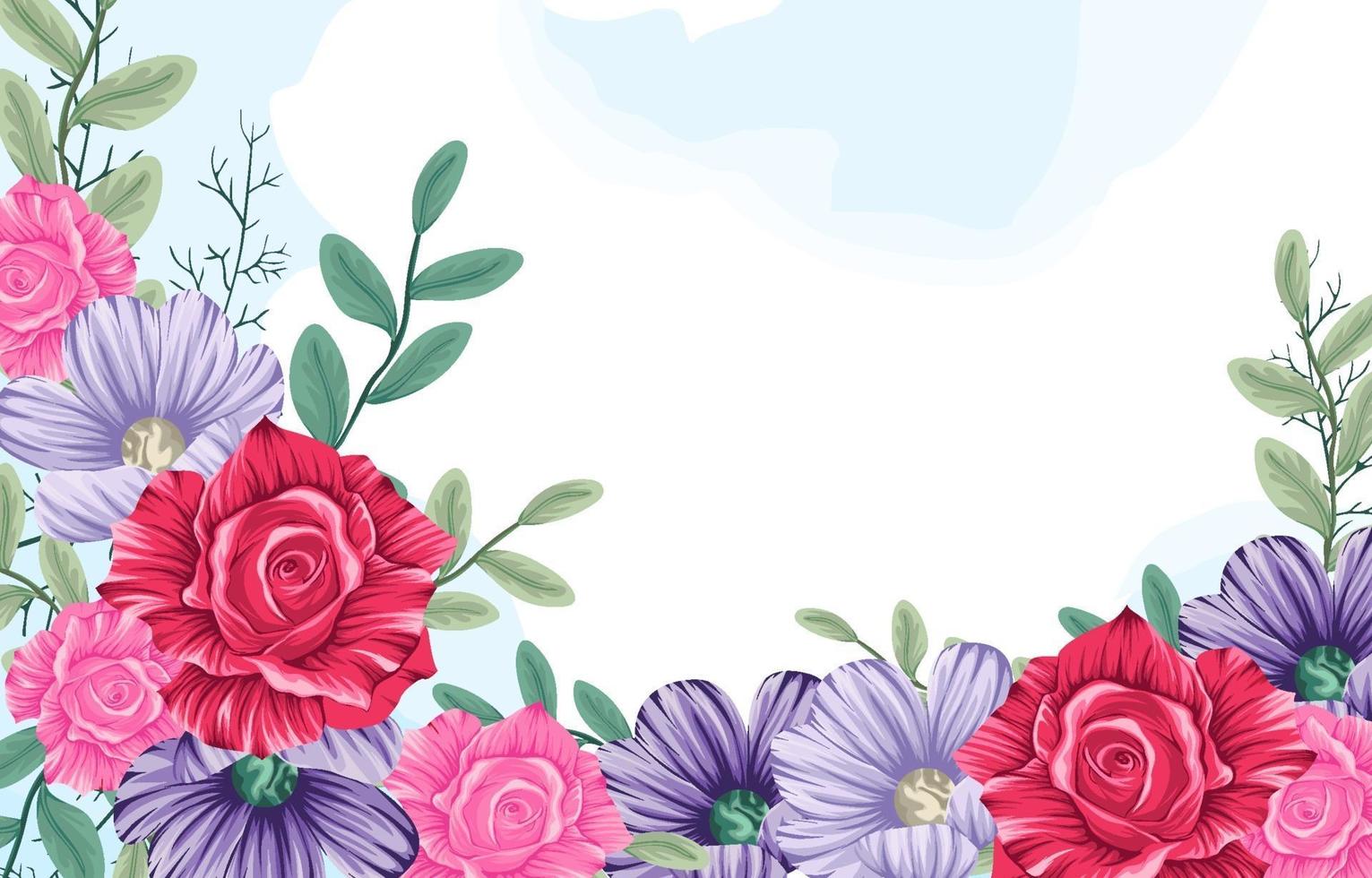 Flower Background Template vector