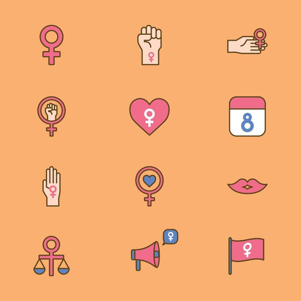 Women's Day Awareness Icon vector