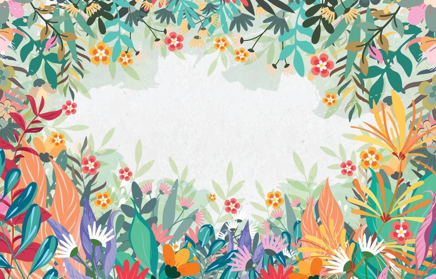 Spring Mood Background Border vector