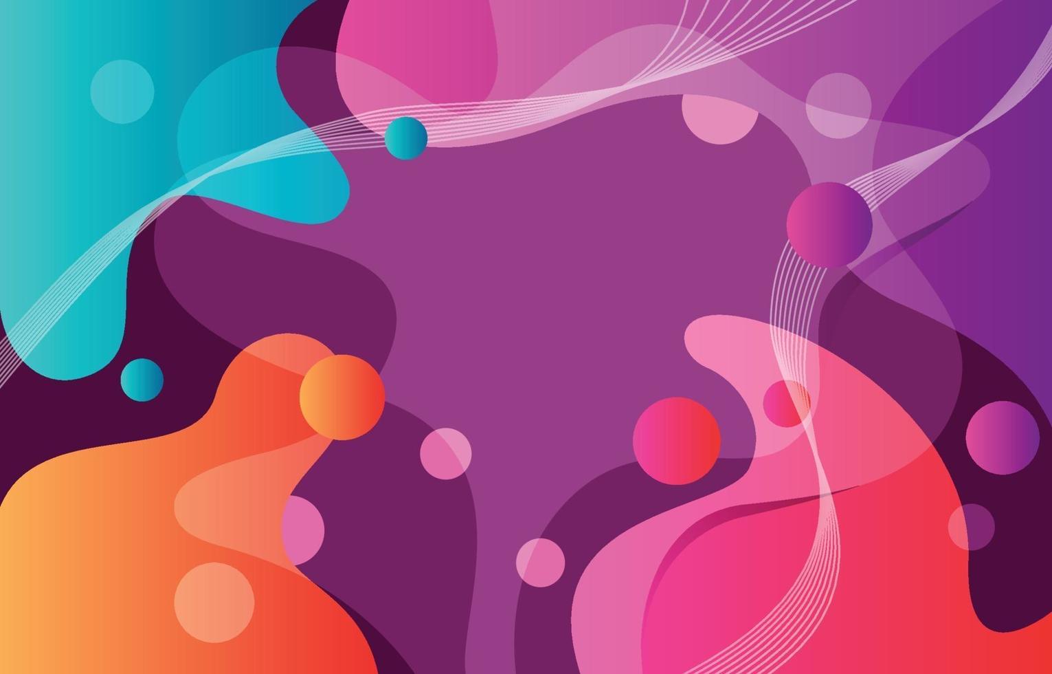 Trendy Fluid Abstract Shapes Background vector