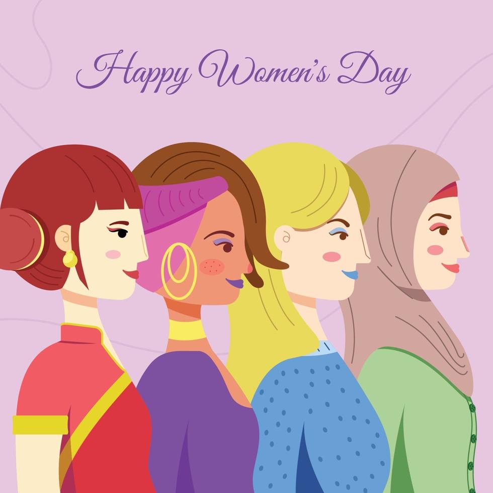 Diversity Women's Day Concept vector
