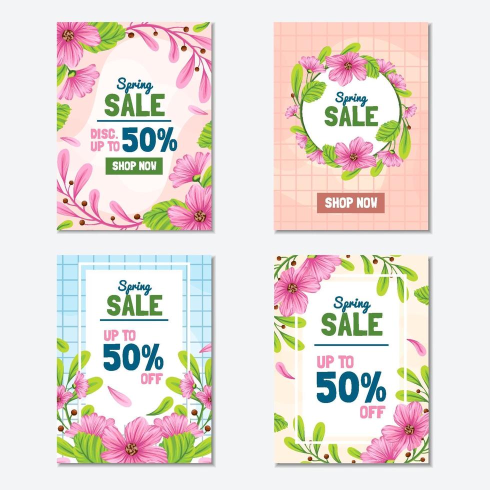 colección de tarjetas de primavera vector